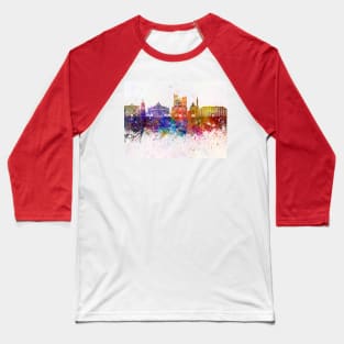 Amiens skyline in watercolor background Baseball T-Shirt